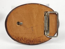 Vintage Chambers Fred Harvey Tooled Leather Belt & Buckle Steerhide READ ALL - Additional view 2