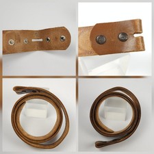 Vintage Chambers Fred Harvey Tooled Leather Belt & Buckle Steerhide READ ALL - Additional view 15