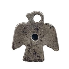 Tiny Navajo Thunderbird Turquoise Sterling Silver Fred Harvey Era Charm - Additional view 5