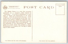 Hopi Basket Dance Pueblo of Oraibi Arizona AZ UNP Fred Harvey DB Postcard XD6 - Additional view 1