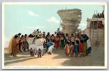 Hopi Basket Dance Pueblo of Oraibi Arizona AZ UNP Fred Harvey DB Postcard XD6