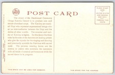 Black Beard Ceremony Plaza Of Tewa Arizona AZ UNP Fred Harvey DB Postcard XD6 - Additional view 1