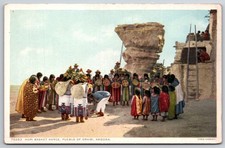 Hopi Basket Dance Pueblo of Oraibi Arizona AZ UNP Fred Harvey DB Postcard XD6
