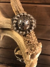 VINTAGE FRED HARVEY ERA NAVAJO DOMED/CONCHO  SILVER CUFF BRACELET  45.4 G - Additional view 2