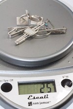 STERLING SILVER Turquoise Stamped Fred Harvey Era DOG Tie Clip Lot #97 - Additional view 10