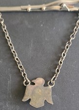 Vintage Navajo Sterling Silver  Turquoise Thunderbird Fred Harvey Style Tie Clip - Additional view 5