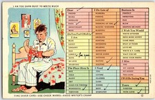 Vintage Postcard Time Saver Card I Am Too Darn Busy To Write Much Fred Harvey - Additional view 1