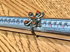 💥NATIVE AMERICAN Fred Harvey Sterling Silver BEAUTIFUL Butterfly Coral Ring 8 - Additional view 3