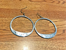 🔥NATIVE AMERICAN Navajo FRED HARVEY 925 Sterling Silver HUGE Turquoise Earrings - Additional view 5