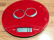 🔥NATIVE AMERICAN Navajo FRED HARVEY 925 Sterling Silver HUGE Turquoise Earrings - Additional view 6