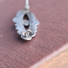 Vintage Fred Harvey Era Sterling Silver Turquoise Brooch with C Clasp - 1 3/4” - Additional view 14