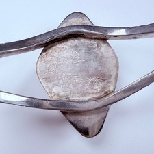 Old Pawn Fred Harvey Southwest 35 CT Turquoise Sterling Silver Cuff Bracelet - Additional view 6