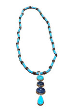 💥NATIVE AMERICAN Fred Harvey 1959 Navajo 925 Silver STUNNING Turquoise Necklace - Additional view 1