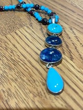 💥NATIVE AMERICAN Fred Harvey 1959 Navajo 925 Silver STUNNING Turquoise Necklace - Additional view 8