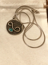 💥 Native Navajo Fred Harvey Sterling Silver Turquoise Pendant By Joleen Yazzie - Additional view 16