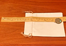 💥 Native Navajo Fred Harvey Sterling Silver Turquoise Pendant By Joleen Yazzie - Additional view 20