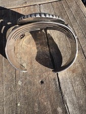 NATIVE AMERICAN NAVAJO TURQUOISE & STERLING HEAVY FRED HARVEY ERA CUFF - Additional view 3