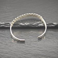 Fred Harvey Era Block Turquoise Cluster Cuff Sterling Silver Bracelet - Additional view 7