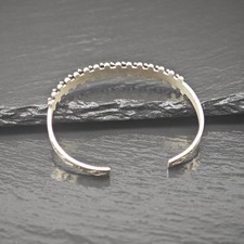 Fred Harvey Era Block Turquoise Cluster Cuff Sterling Silver Bracelet - Additional view 9