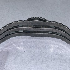 Vtg Fred Harvey Era Navajo Turquoise Hand stamp Sterling silver Bracelet See Des - Additional view 8