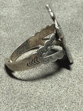 Fred Harvey Native American Kachina Dancer Pawn Sterling Silver Ring Sz7.75 - Additional view 2