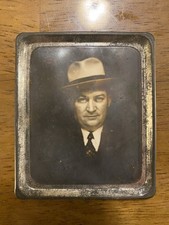 Old Tin Type Photo of a Mobster Looking Man Taken at a Fred Harvey Restaurant.