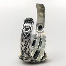 Vintage FRED HARVEY Navajo BIG Turquoise THUNDERBIRD Sterling Bracelet 6.75