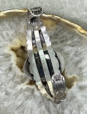 Vintage FRED HARVEY Navajo BIG Turquoise THUNDERBIRD Sterling Bracelet 6.75