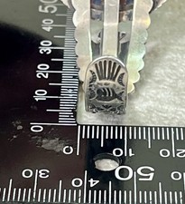 Vintage FRED HARVEY Navajo BIG Turquoise THUNDERBIRD Sterling Bracelet 6.75