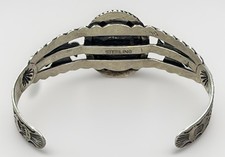 Vintage FRED HARVEY Navajo BIG Turquoise THUNDERBIRD Sterling Bracelet 6.75