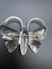 NATIVE AMERICAN NAVAJO TURQUOISE & STERLING FRED HARVEY ERA BUTTERFLY PIN - Additional view 3