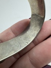 NATIVE AMERICAN NAVAJO TURQUOISE & STERLING INGOT FRED HARVEY ERA CUFF LOVELY! - Additional view 5