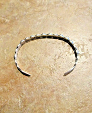 OLD 1930's Fred Harvey Era Zuni INDIAN HANDMADE Coin Silver Turquoise Bracelet - Additional view 10