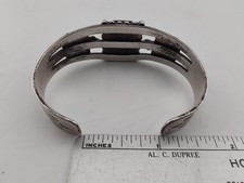 Vtg Maisel's Fred Harvey Era Navajo Sterl Silver Turquoise Thunderbird Cuff 6⅜ - Additional view 12