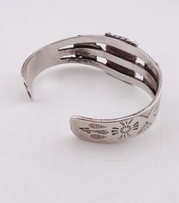 Vtg Maisel's Fred Harvey Era Navajo Sterl Silver Turquoise Thunderbird Cuff 6⅜ - Additional view 4