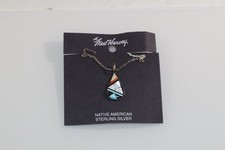 New Vintage Fred Harvey Delicate small pendant necklace inlay - Additional view 1