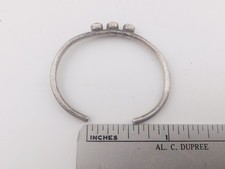 Tiny Vtg Fred Harvey Era Sterling Silver Turquoise Baby Cuff Bracelet Gift - Additional view 6