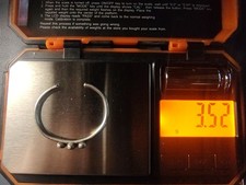 Tiny Vtg Fred Harvey Era Sterling Silver Turquoise Baby Cuff Bracelet Gift - Additional view 7