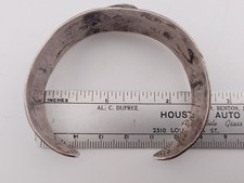 Exceptional Old Fred Harvey Era Silver Turquoise Bracelet Snake Whirling Log 6⅞ - Additional view 11