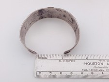 Exceptional Old Fred Harvey Era Silver Turquoise Bracelet Snake Whirling Log 6⅞ - Additional view 12