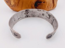 Exceptional Old Fred Harvey Era Silver Turquoise Bracelet Snake Whirling Log 6⅞ - Additional view 7