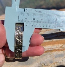 VTG Fred Harvey Style Stamped Bell Trading Post Nickel Silver Cuff Bracelet - Additional view 4