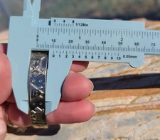 VTG Fred Harvey Style Stamped Bell Trading Post Nickel Silver Cuff Bracelet - Additional view 5