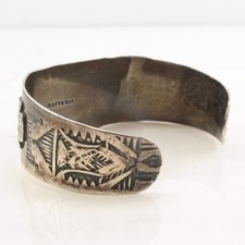 Native American Fred Harvey Cerillos Turquoise Sterling Silver Cuff Bracelet - Additional view 8