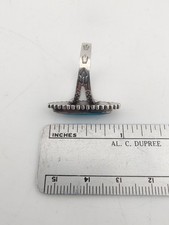 Vintage Fred Harvey Era Navajo Turquoise Sterling Silver Stamped Ring Sz 7½ - Additional view 7