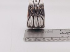 Vtg Fred Harvey Era Navajo Sterl Silver Turquoise Thunderbird Bracelet Sz 6¼ - Additional view 12