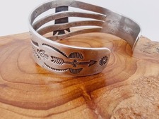 Vtg Fred Harvey Era Navajo Sterl Silver Turquoise Thunderbird Bracelet Sz 6¼ - Additional view 4
