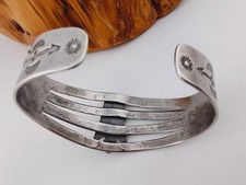 Vtg Fred Harvey Era Navajo Sterl Silver Turquoise Thunderbird Bracelet Sz 6¼ - Additional view 6