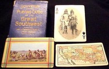 Fred Harvey GREAT SOUTHWEST SOUVENIR PLAYING CARDS Native American Photos 1911