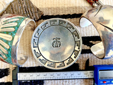 RARE vtg SOUTHWESTERN THUNDERBIRD TRINKET TRAY Fred Harvey era STERLING 46g dish - Additional view 3